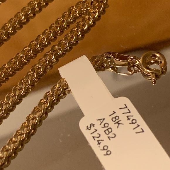 3mm Cuban Link Chain 18k Gold Plated 18“ - Picture 2 of 5